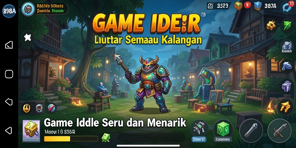 Tampilan gameplay seru 898A saat memulai petualangan Idle.