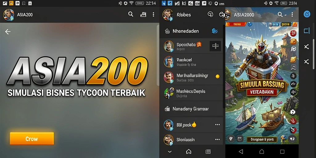 Tampilan gameplay ASIA200 yang menarik dan interaktif.
