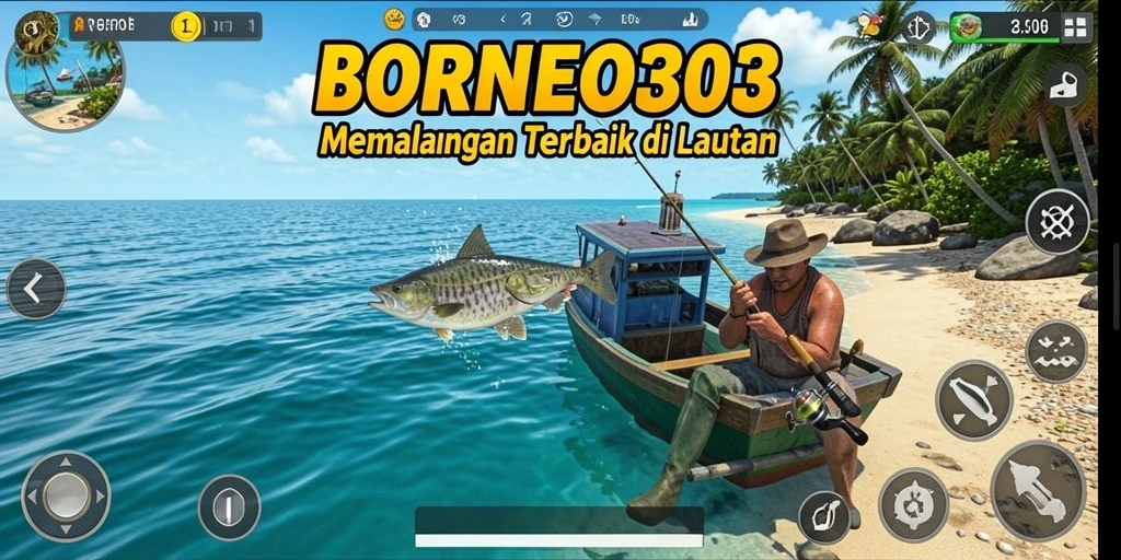 Gambaran gameplay memancing yang mendebarkan di BORNEO303.