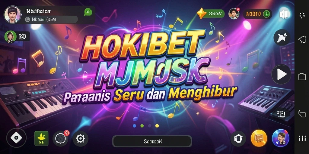 Screenshot HOKIBET menampilkan pemain menikmati gameplay musik yang seru.