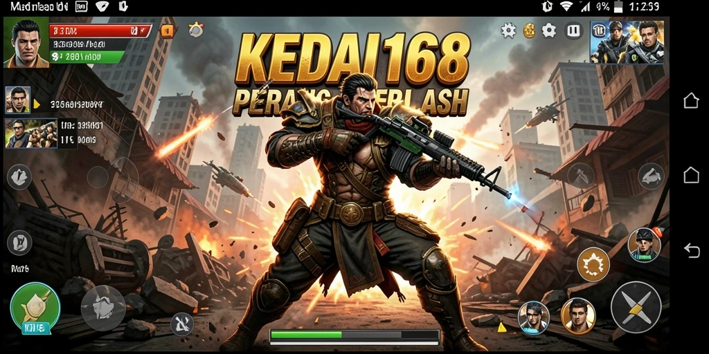 Screenshot gameplay menampilkan pertempuran seru di KEDAI168.