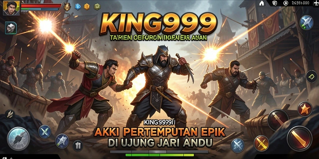 Tampilan dinamis dari gameplay seru KING999 dengan pertempuran seru.