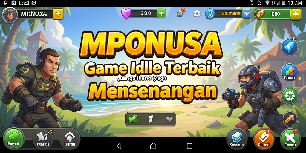 Tampilan gameplay MPONUSA yang menghibur dan menyenangkan.