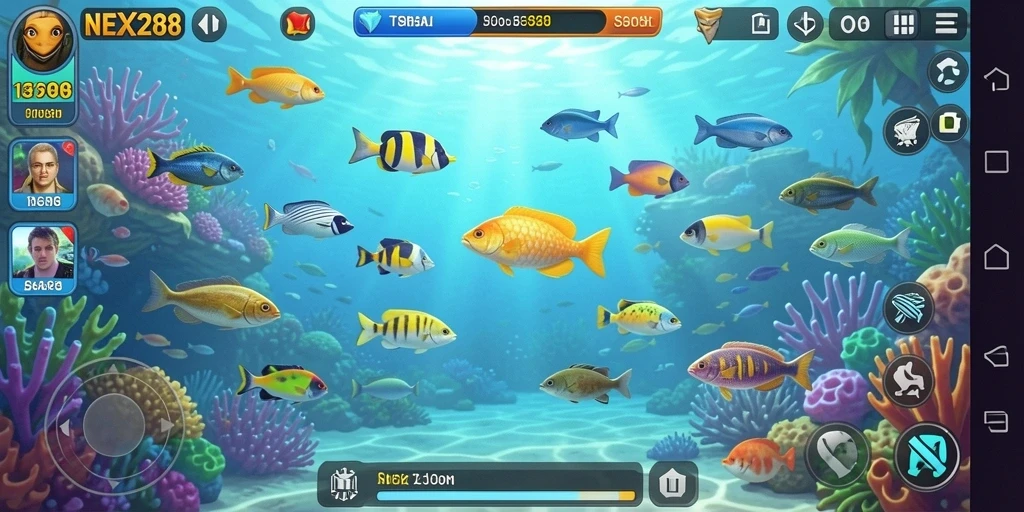 Screenshot gameplay Tembak Ikan NEX288 yang penuh aksi.