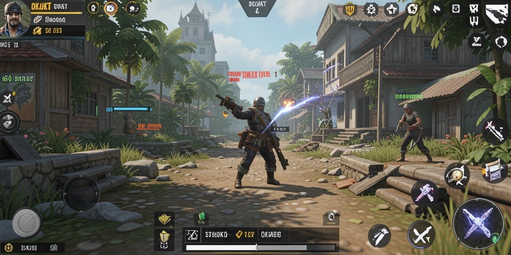 Tampilan gameplay taktikal yang mendetail dalam OKJKT.