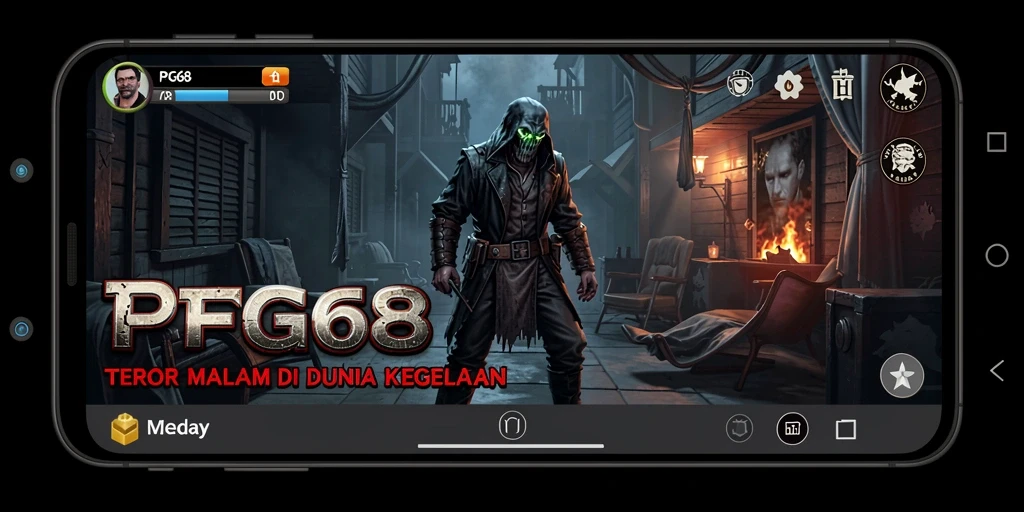 Screenshot PGG68 menampilkan momen menegangkan dari gameplay horor.