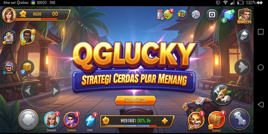 Tampilan gameplay QGLUCKY yang strategis dan mendebarkan.