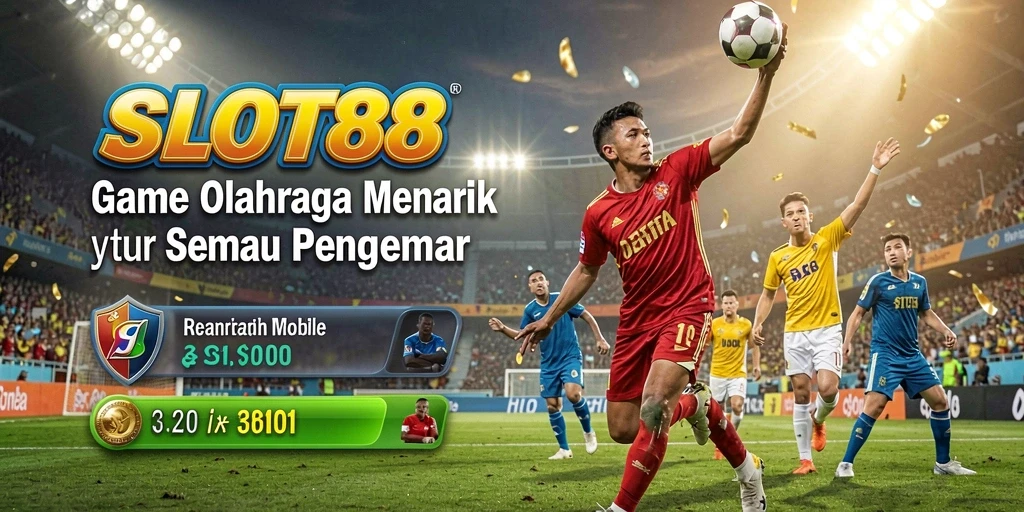 Tampilan utama SLOT88 dengan interaksi olahraga yang dinamis.