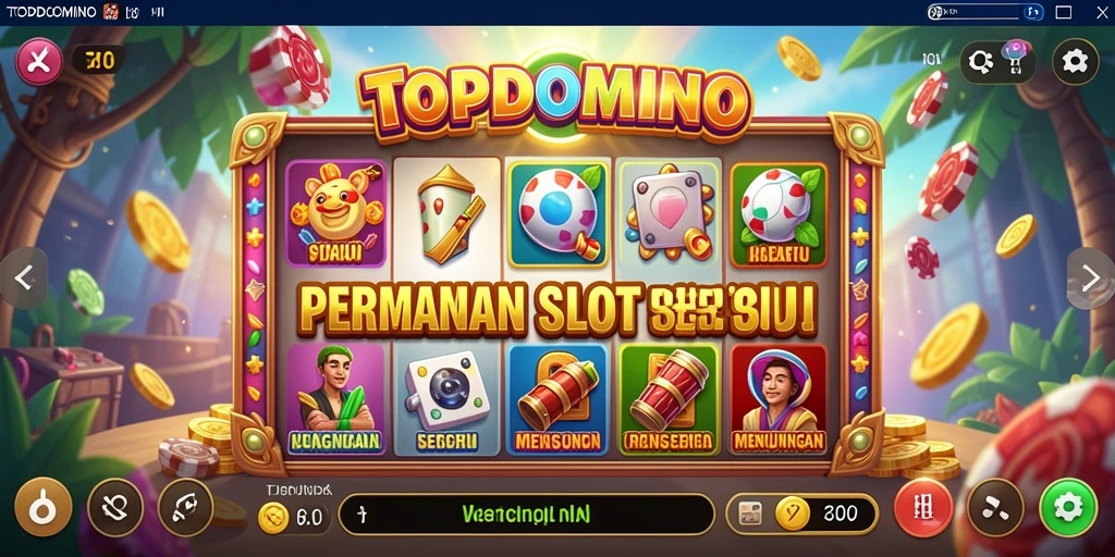 Gameplay slot TOPDOMINO yang mendebarkan dan penuh warna.