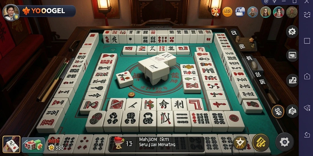 Tangkapan layar gameplay YOTOGEL yang menampilkan papan Mahjong yang menawan.